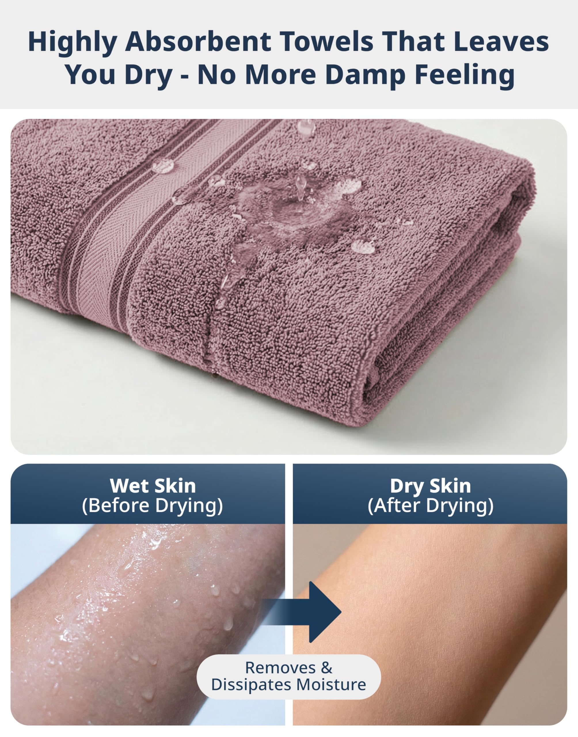 LANE LINEN machine-washable towels ready for easy care at home