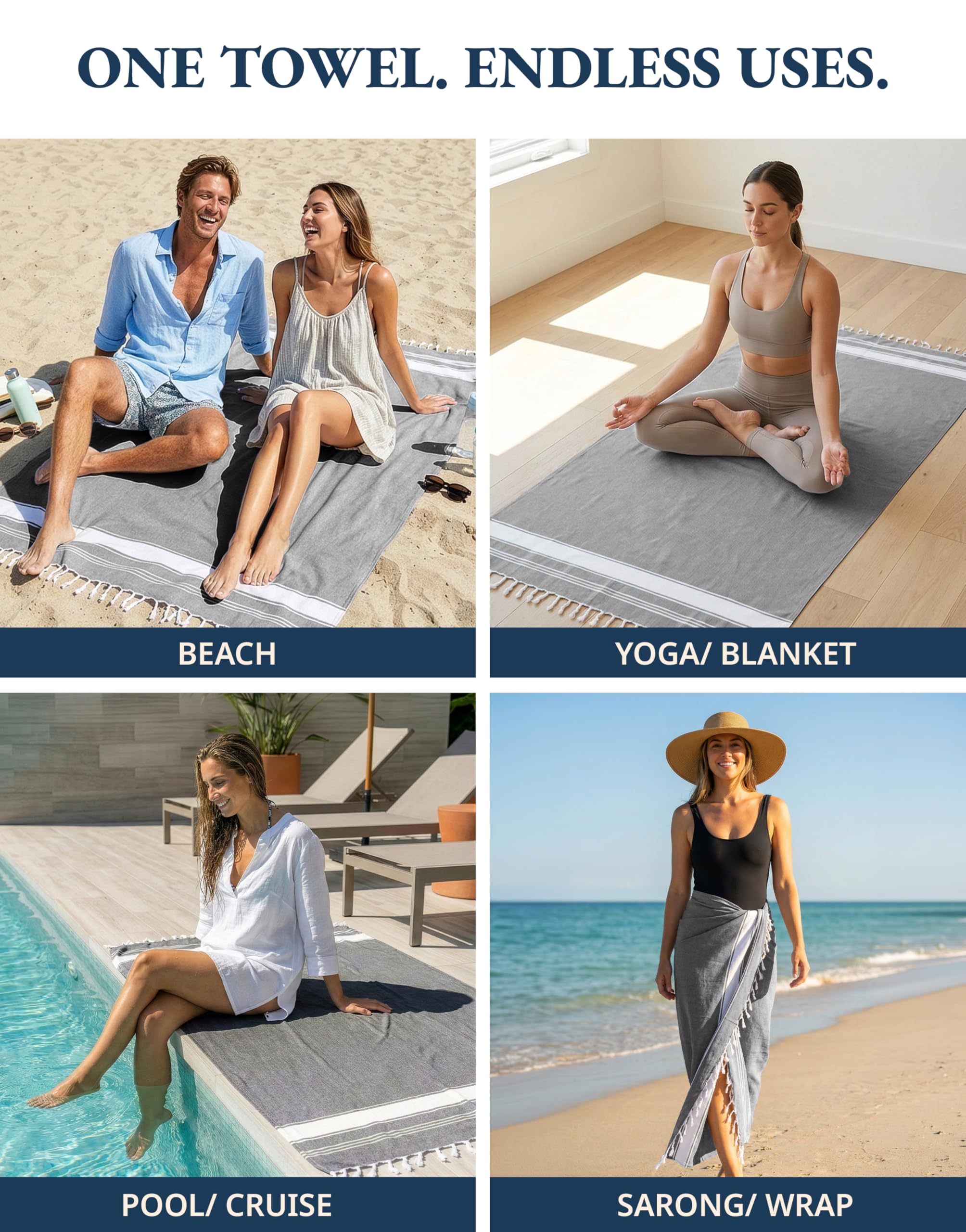 Lane Linen machine washable and dryer-friendly towels simplify post-activity cleanup.