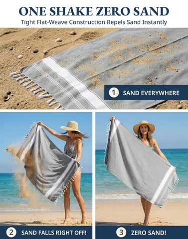 Lane Linen multipurpose towel doubles as sarong, picnic blanket, or yoga mat.