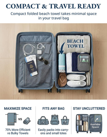 Lane Linen multipurpose towel doubles as sarong or picnic blanket.