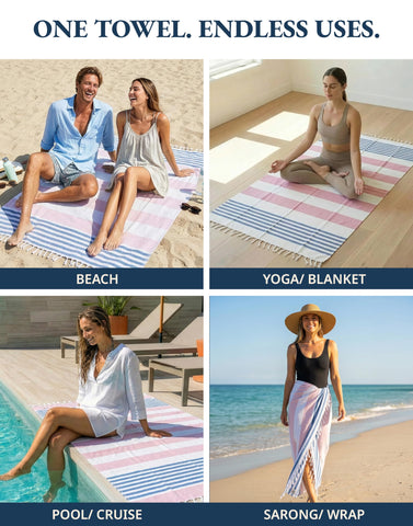 Lane Linen multipurpose towel ideal for yoga and picnics
