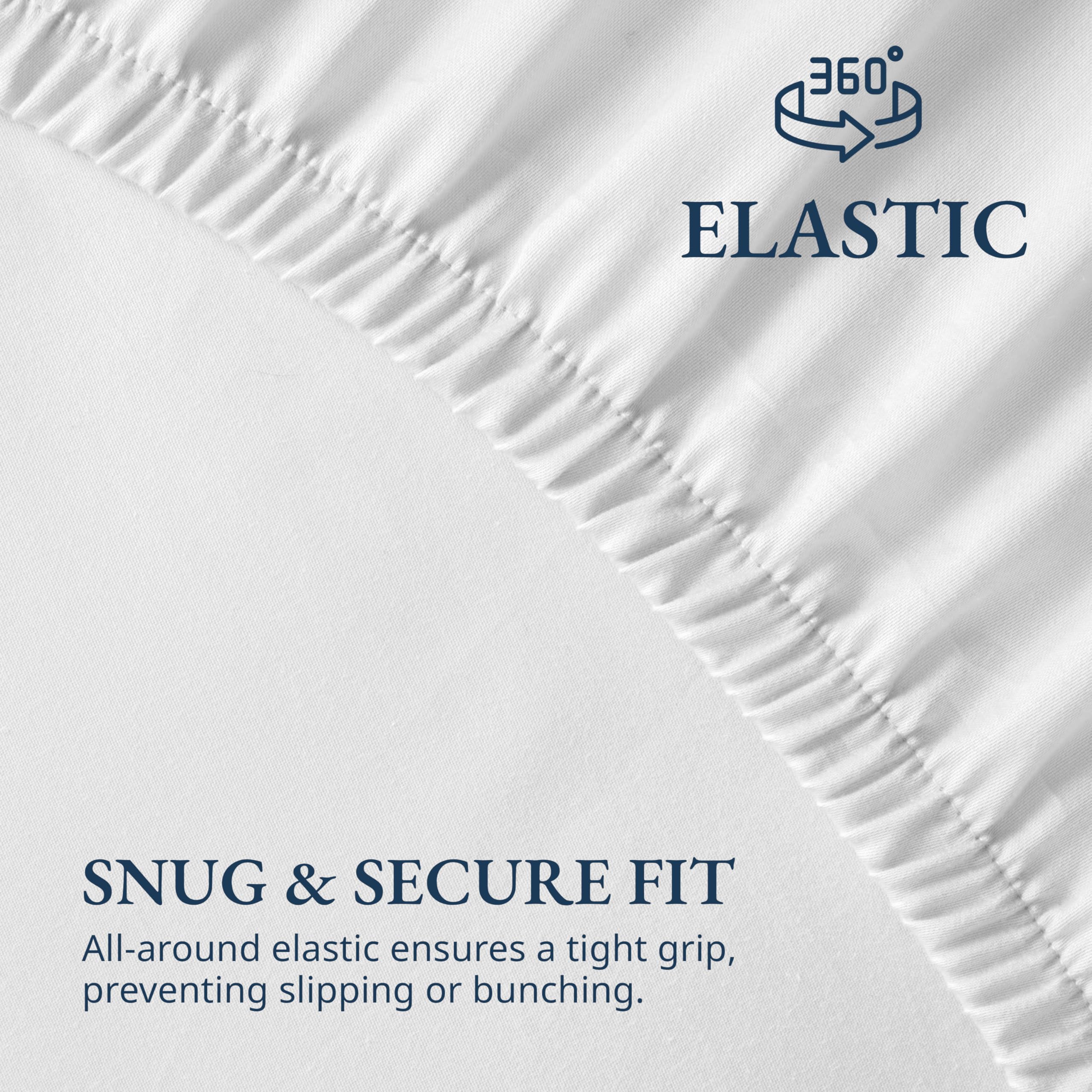 Lane Linen no-elastic fitted sheet design sits clean on the mattress.