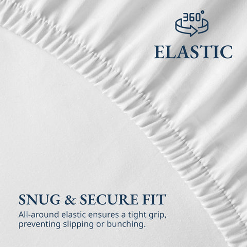 Lane Linen no-elastic fitted sheet design sits clean on the mattress.