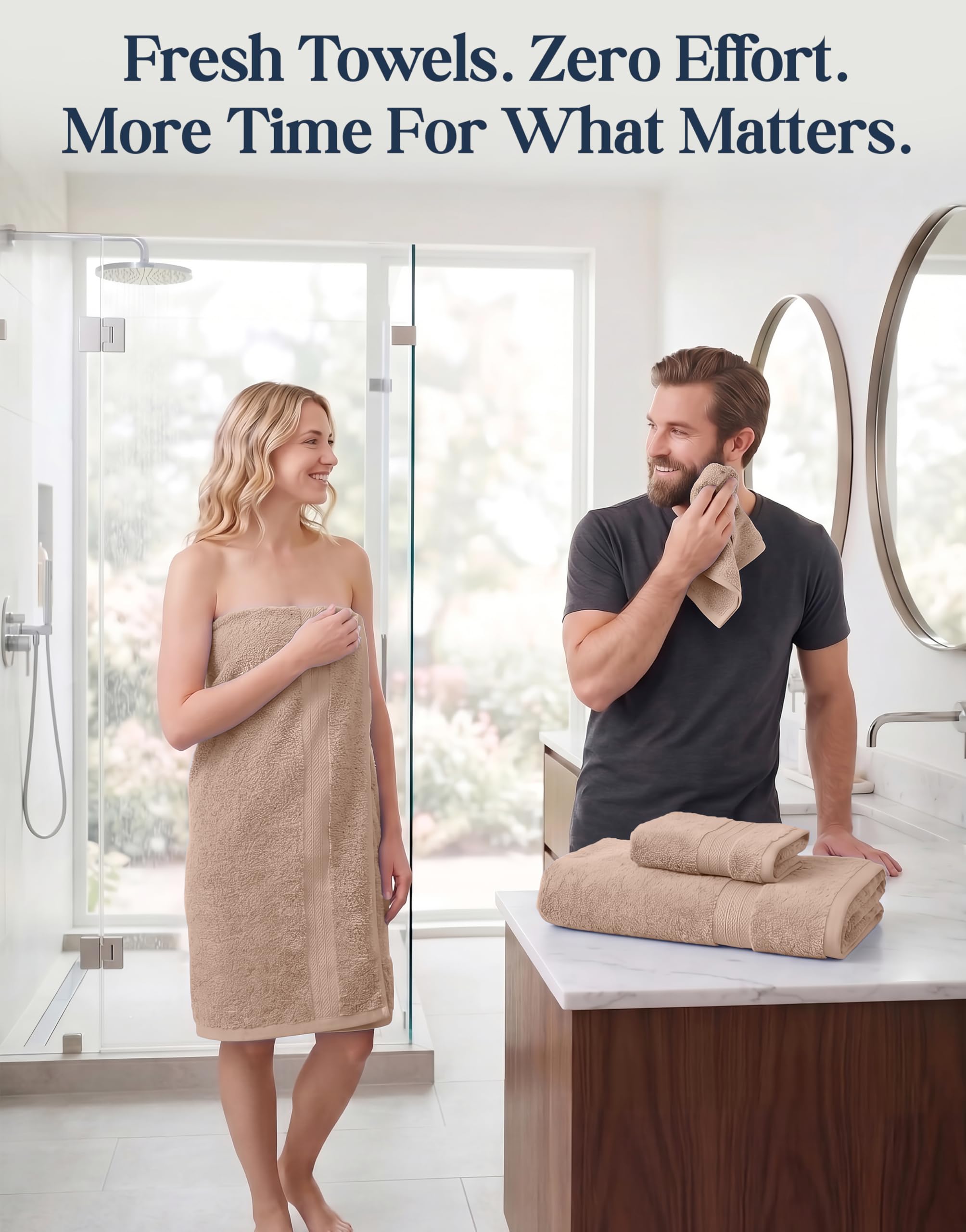Lane Linen OEKO-TEX certified fabrics ensure safe bathroom essentials.