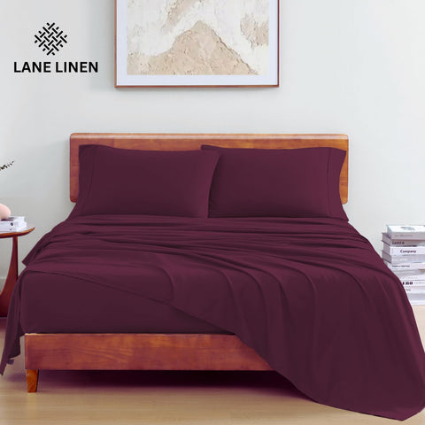 Lane Linen organic cotton percale fitted sheet full with deep pockets
