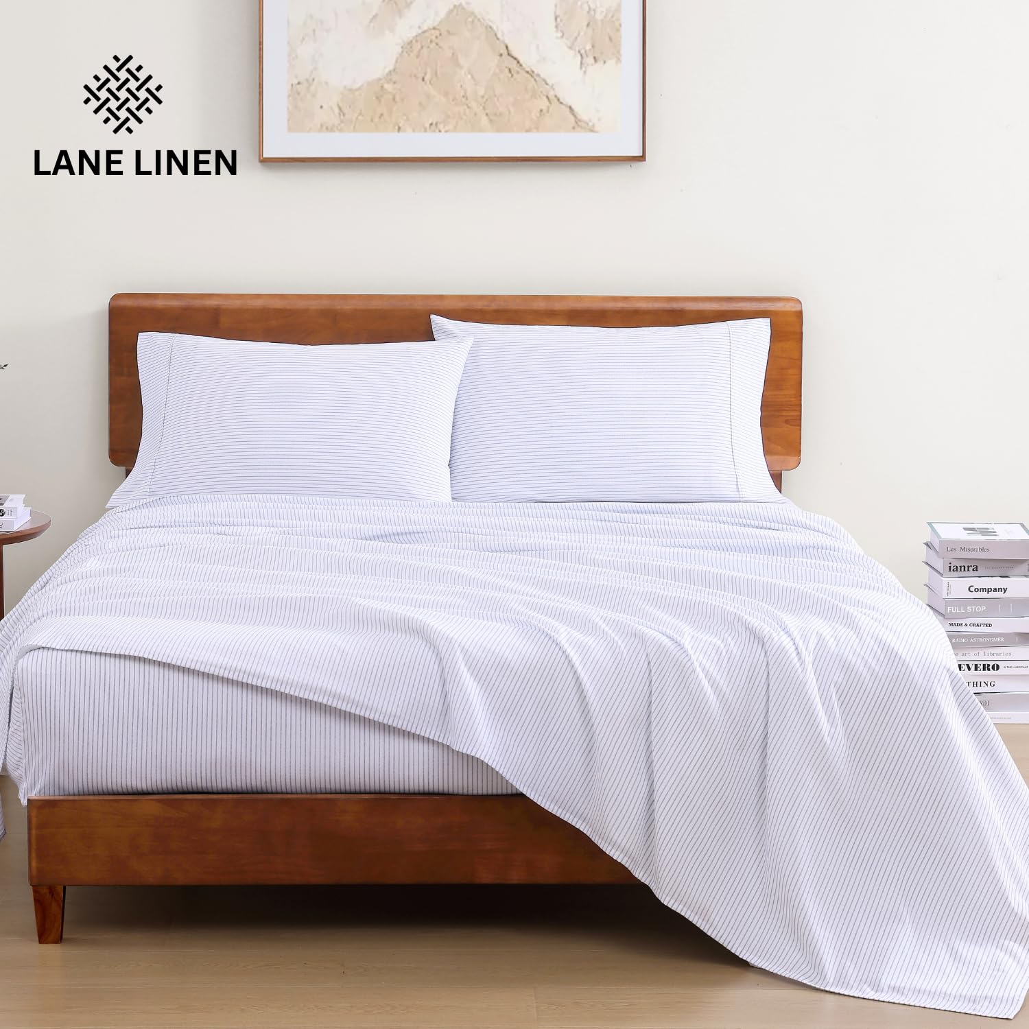 Lane Linen organic cotton percale close-up shows crisp, durable texture