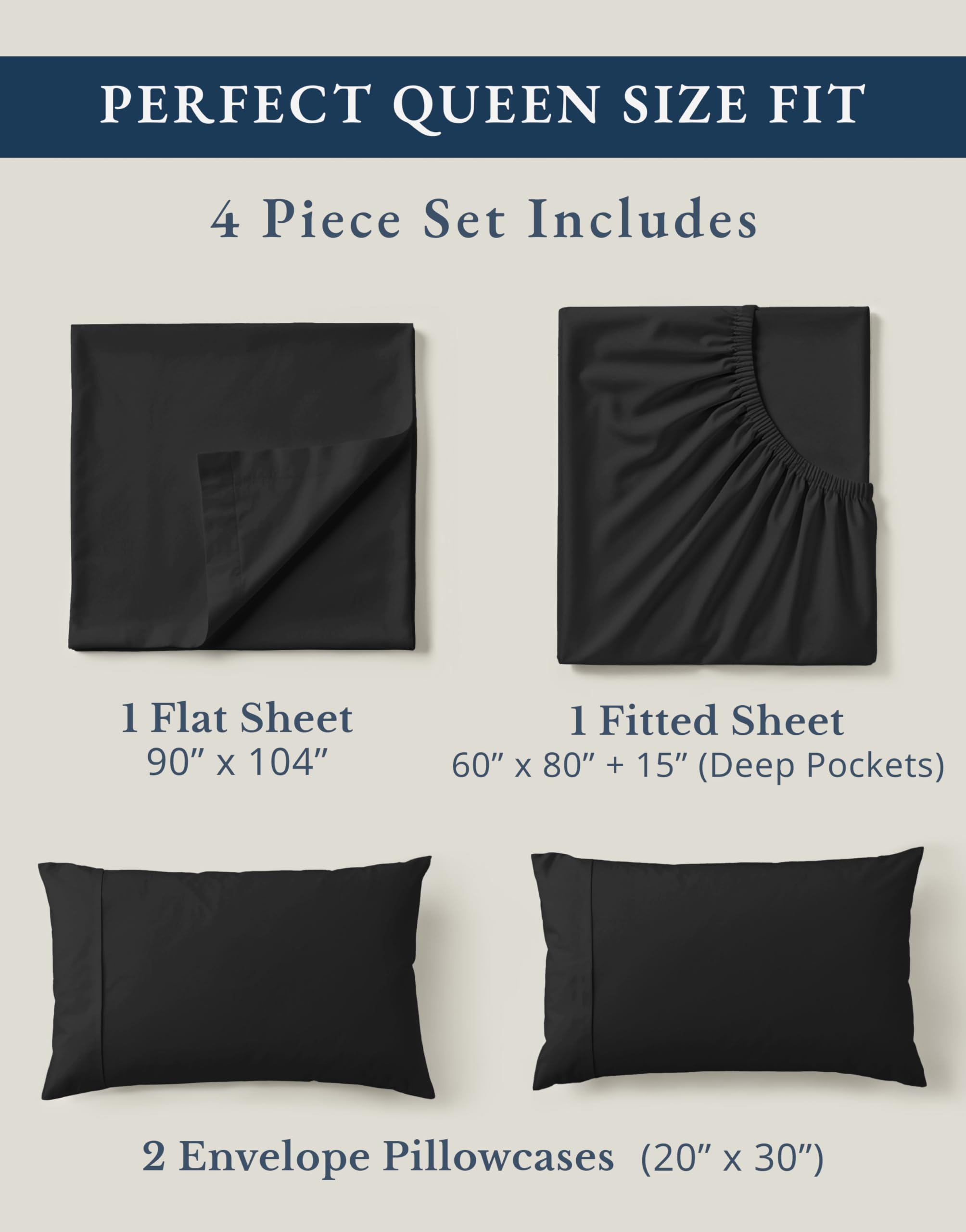 Lane Linen organic cotton queen fitted sheet deep-pocket closeup reveals all-around elastic fit.