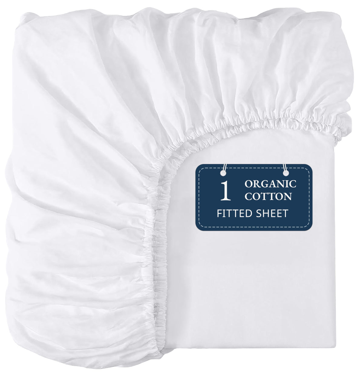 Lane Linen organic cotton queen fitted sheet 60x80 offers soft, breathable comfort.
