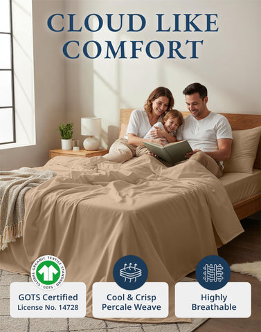 LANE LINEN fitted sheet full depth 8-15 inches for secure deep-pocket fit.