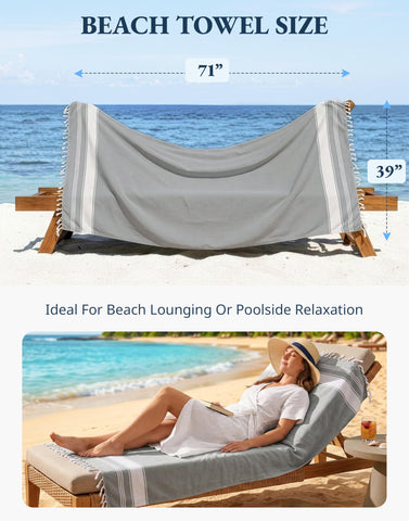 Lane Linen packable four-pack towels fold compactly for easy travel.
