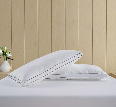 Lane Linen Standard Pillows gusset detail demonstrates loft stability