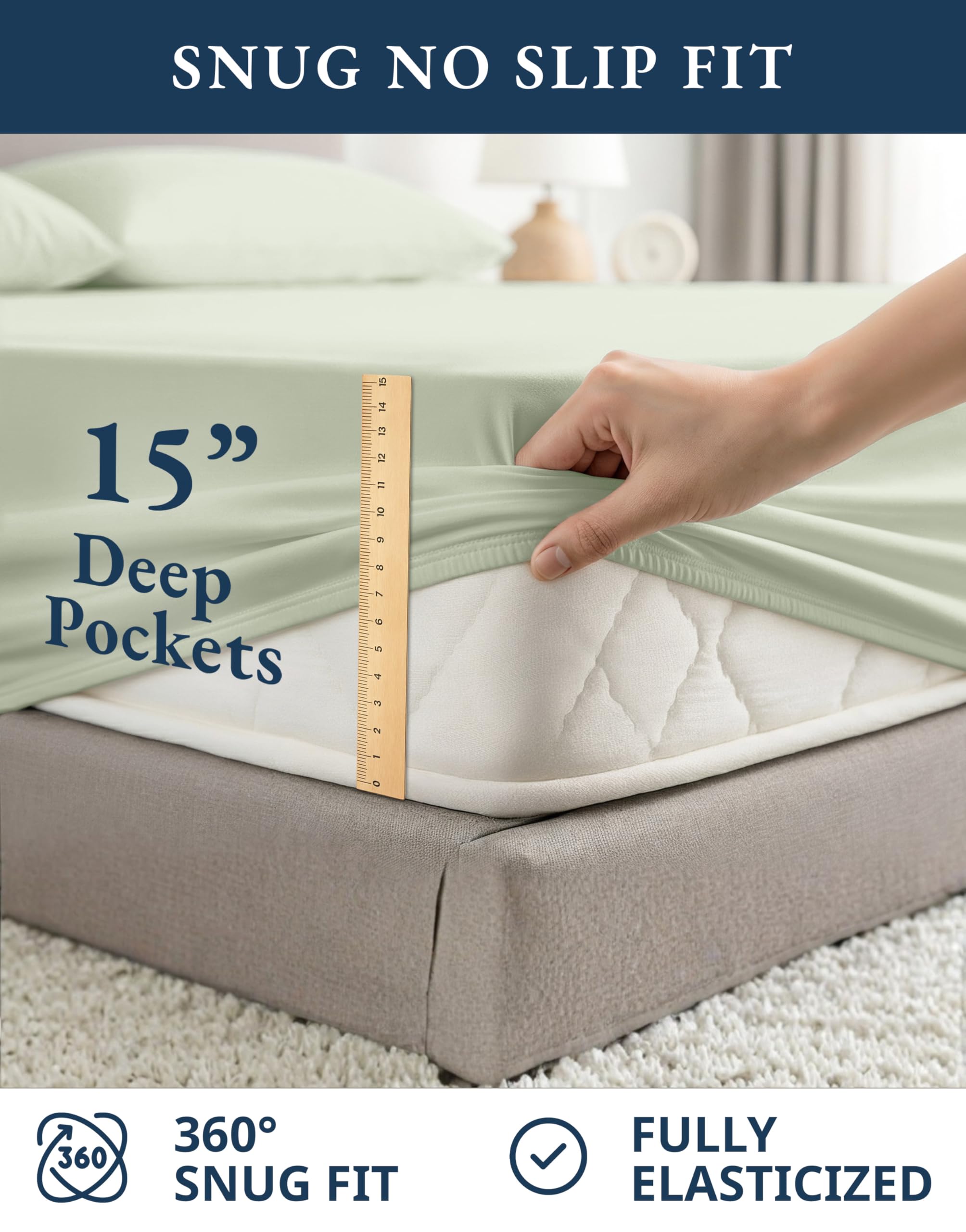 Lane Linen standard 20x26 pillowcases stay securely in place