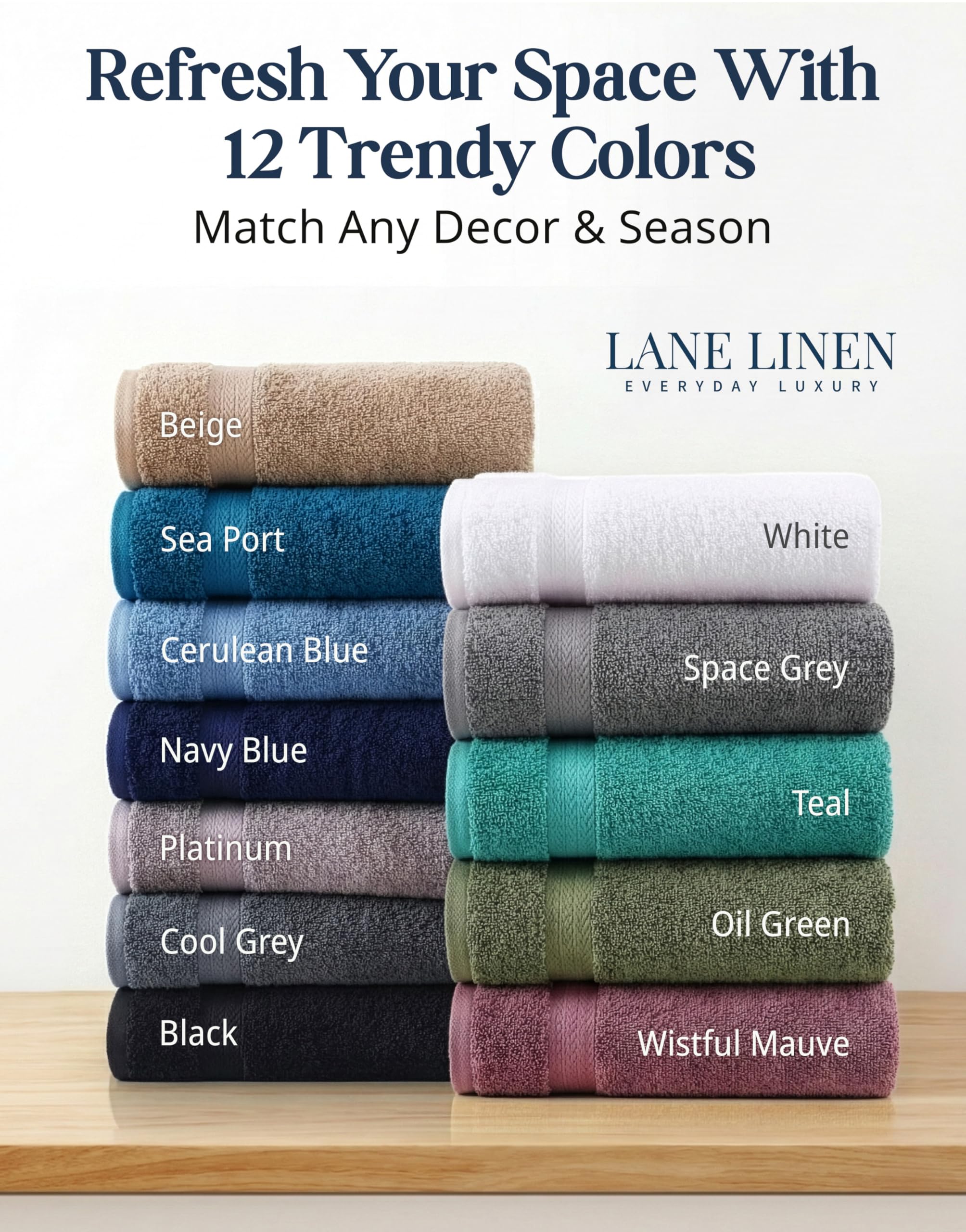 LANE LINEN Platinum packaging gift-ready set on clean surface.