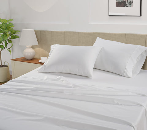 Lane Linen Queen fitted sheet with 15-pocket securely fits deep mattresses