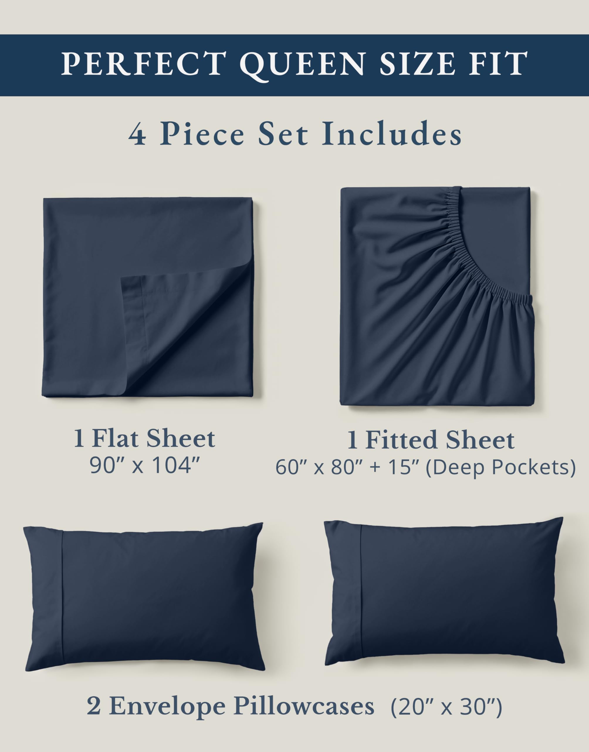 Lane Linen queen pillowcases 20x30 with neat stitching