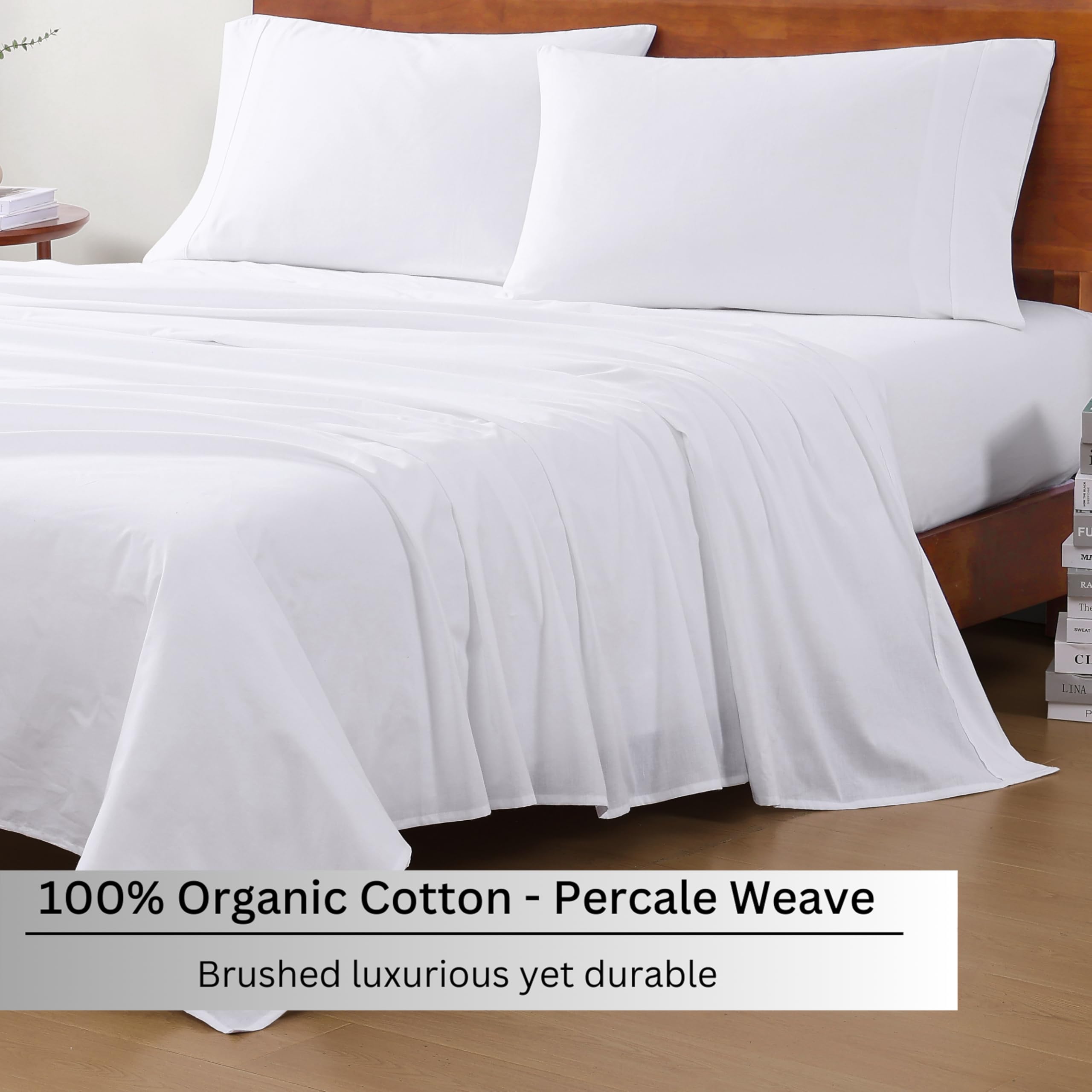 Lane Linen queen fitted sheet highlighting deep pockets and secure fit.