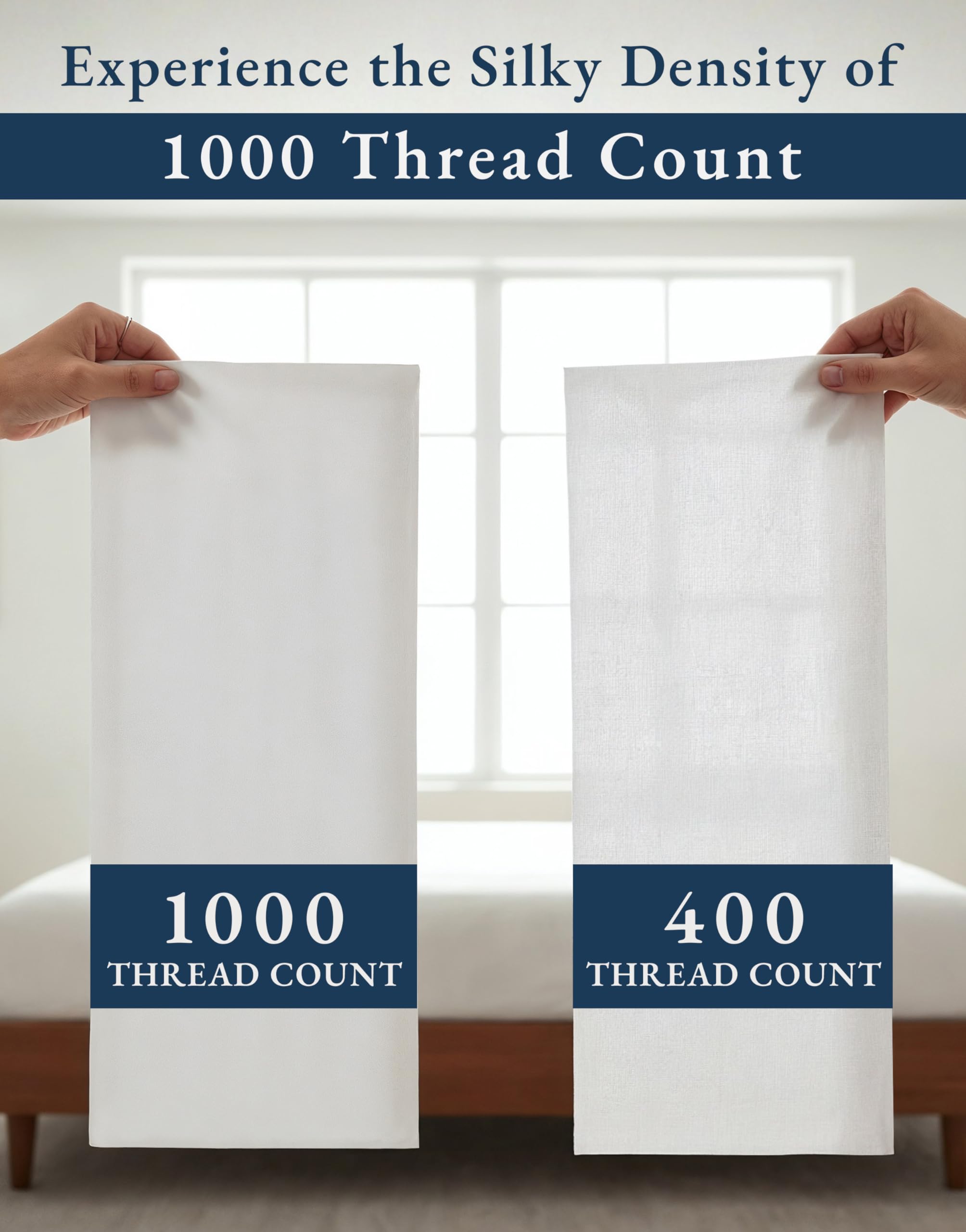 Lane Linen sateen weave closeup highlights silky texture and smooth sleep surface.