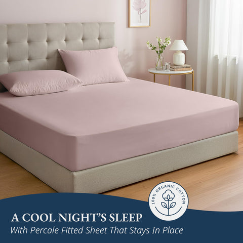Lane Linen secure-fit elastic edge demonstrates snug sheet for 15 inch mattresses