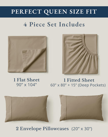 LANE LINEN two pillowcases aligned for a coordinated, hotel-quality look.