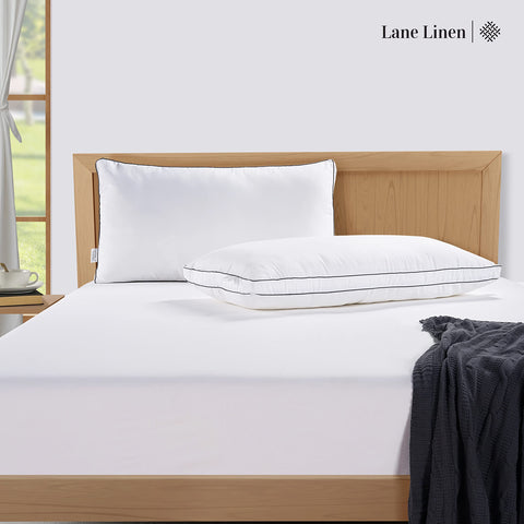 LANE LINEN pillow for side sleepers emphasizes neck alignment and comfort