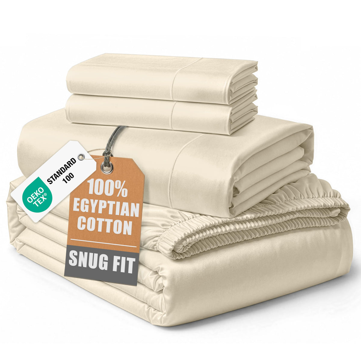 Lane Linen king sheets with silky-sateen-weave finish for luxurious softness and smooth sleep.