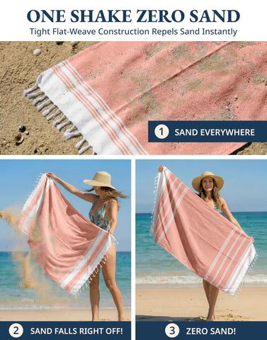 Lane Linen six towels shown packed compactly for travel and storage