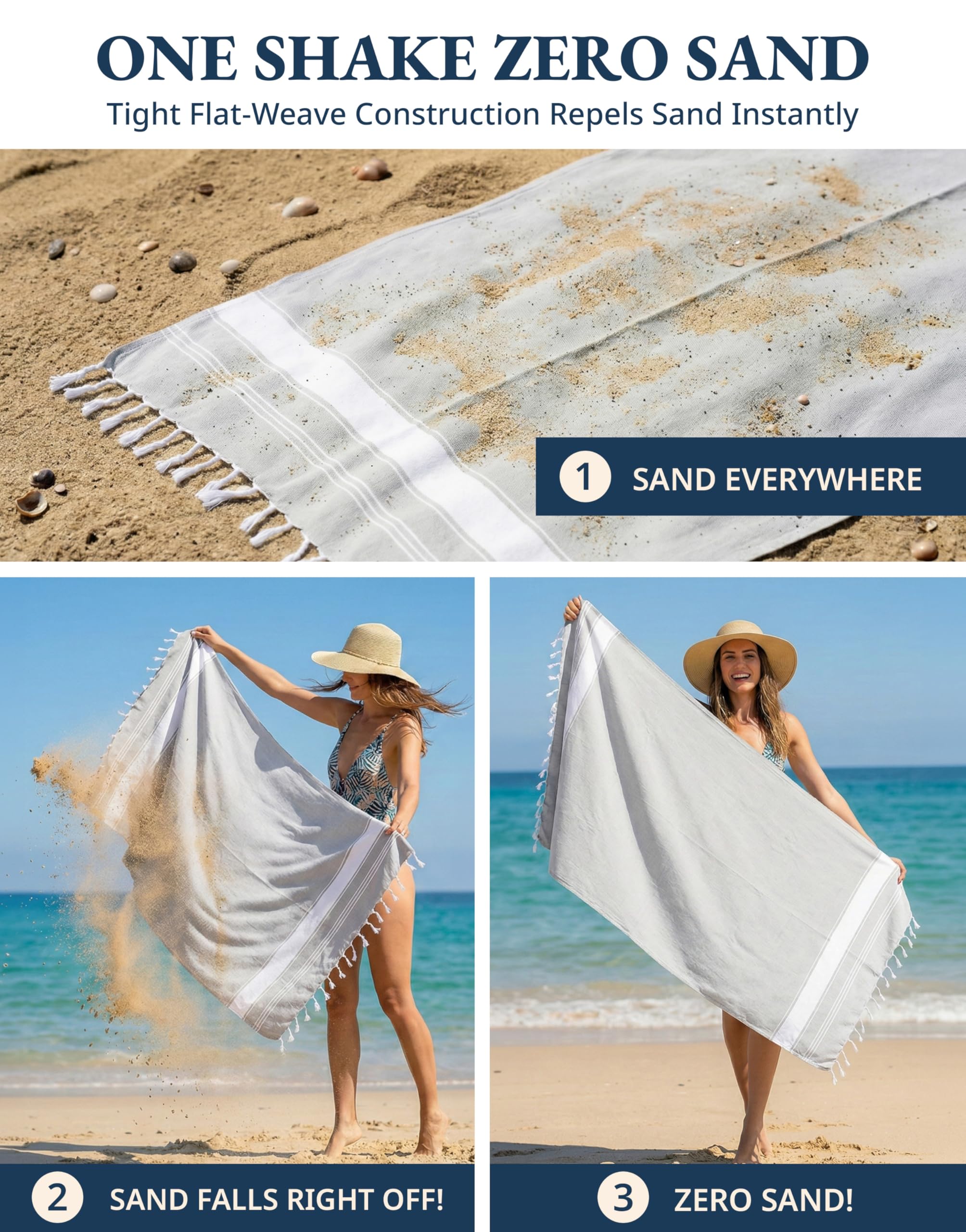 Lane Linen travel-friendly towels fold compactly for easy packing