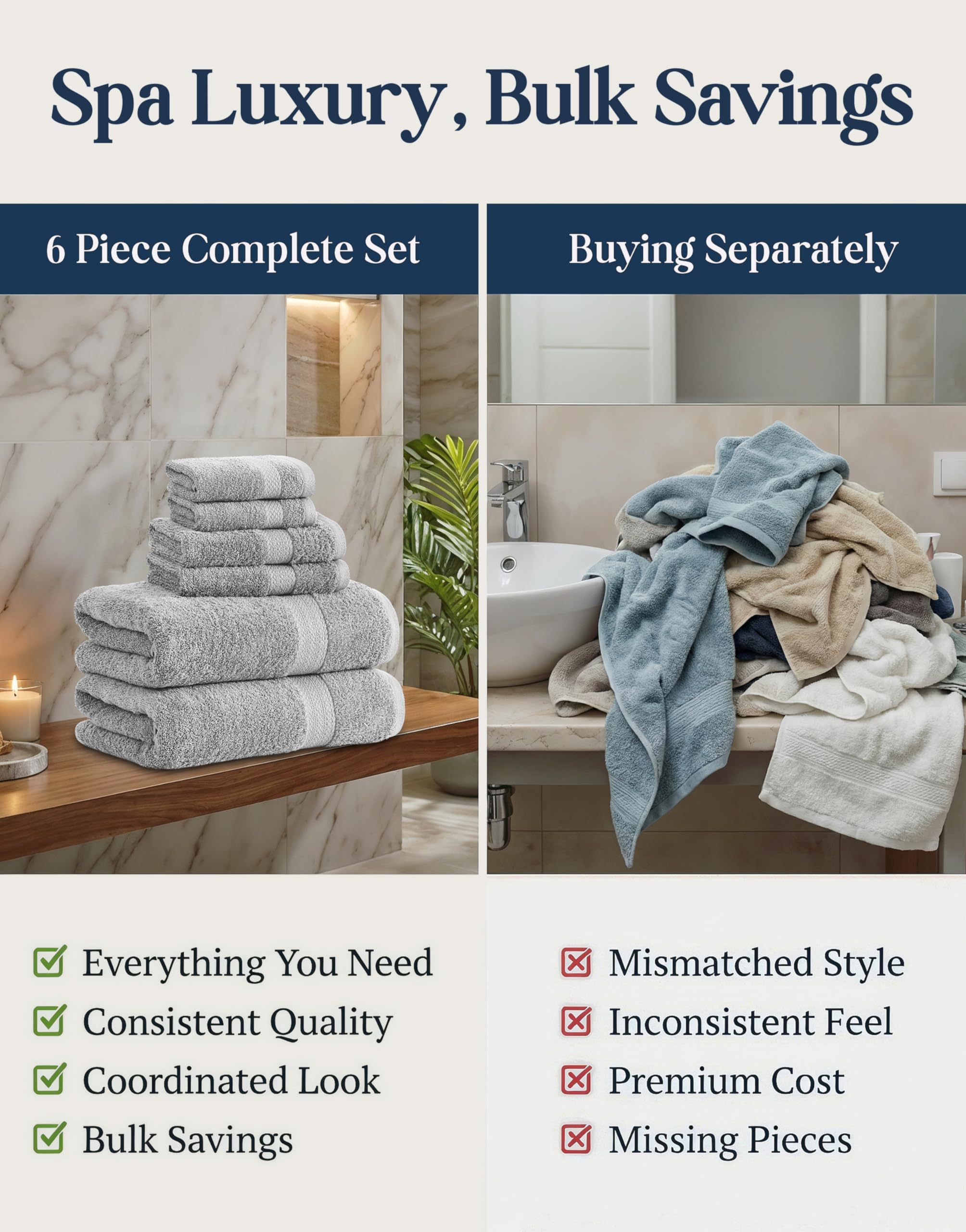 LANE LINEN Turkish towel set in grey wash cloths arranged for photos