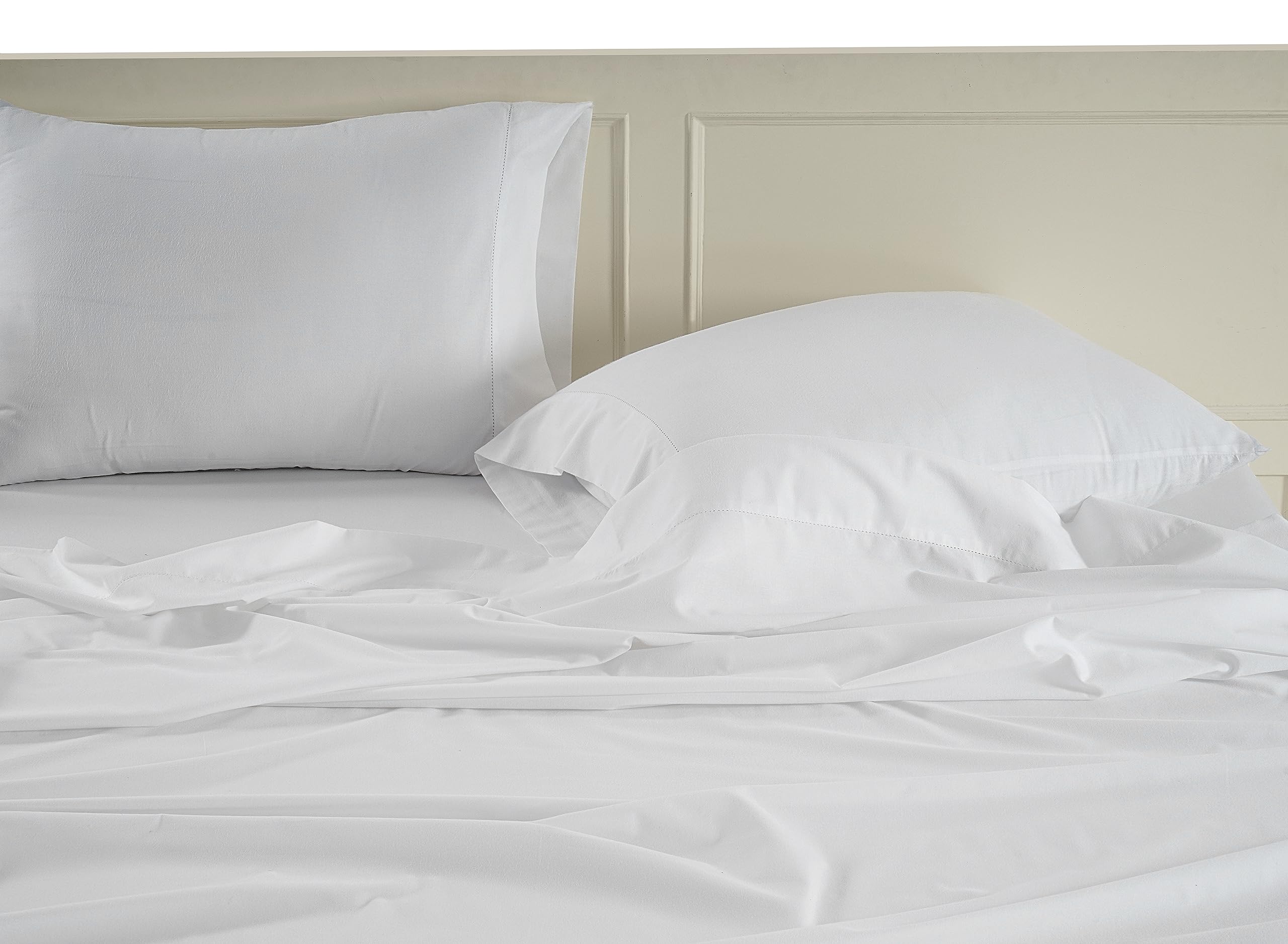 Lane Linen fitted sheet deep pocket demonstrates secure fit on 8-15 inch mattresses