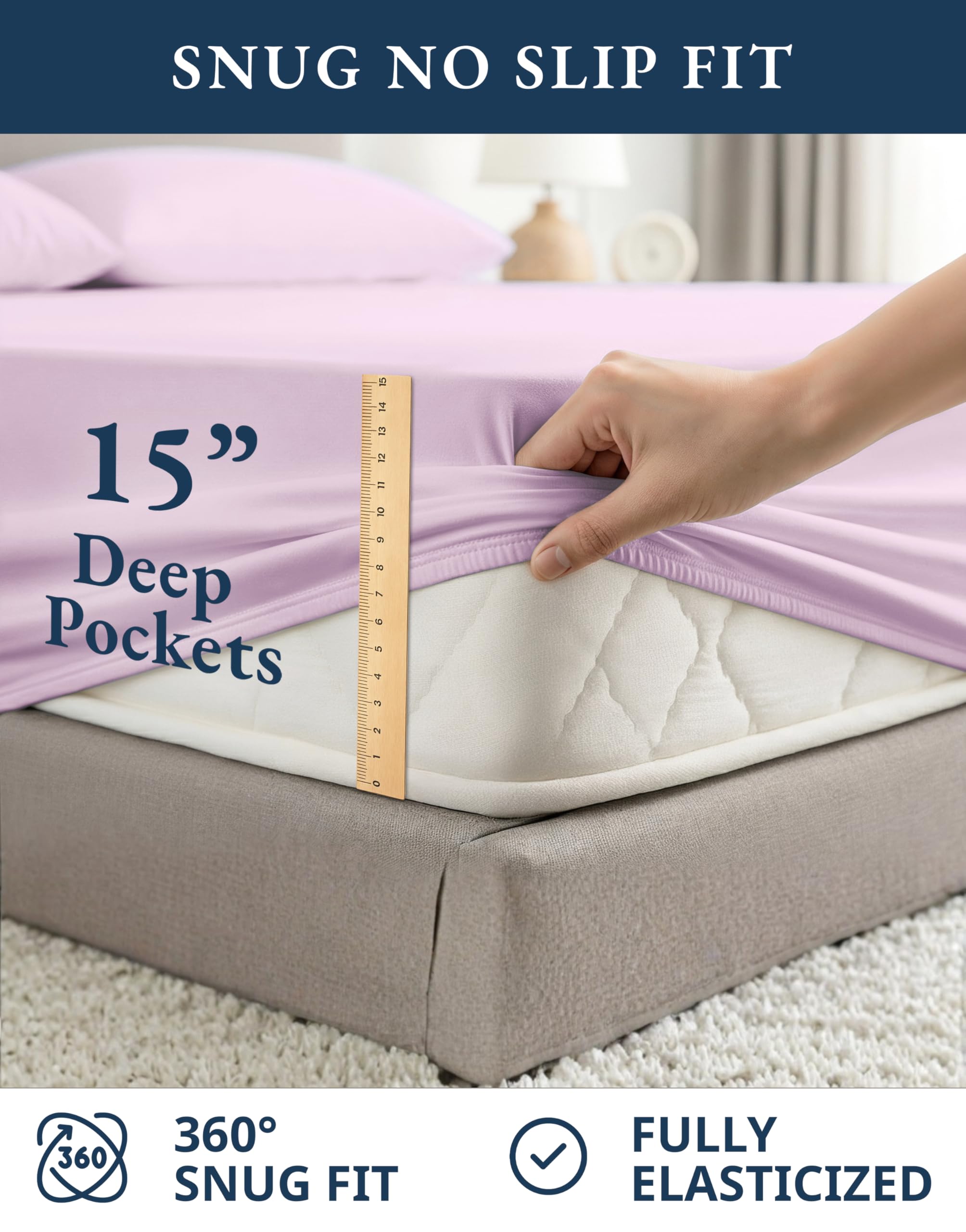 Lane Linen twin sheet set on bed demonstrates breathable temperature regulating cotton comfort