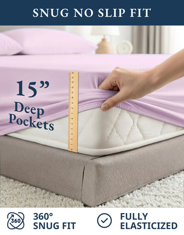 Lane Linen twin sheet set on bed demonstrates breathable temperature regulating cotton comfort