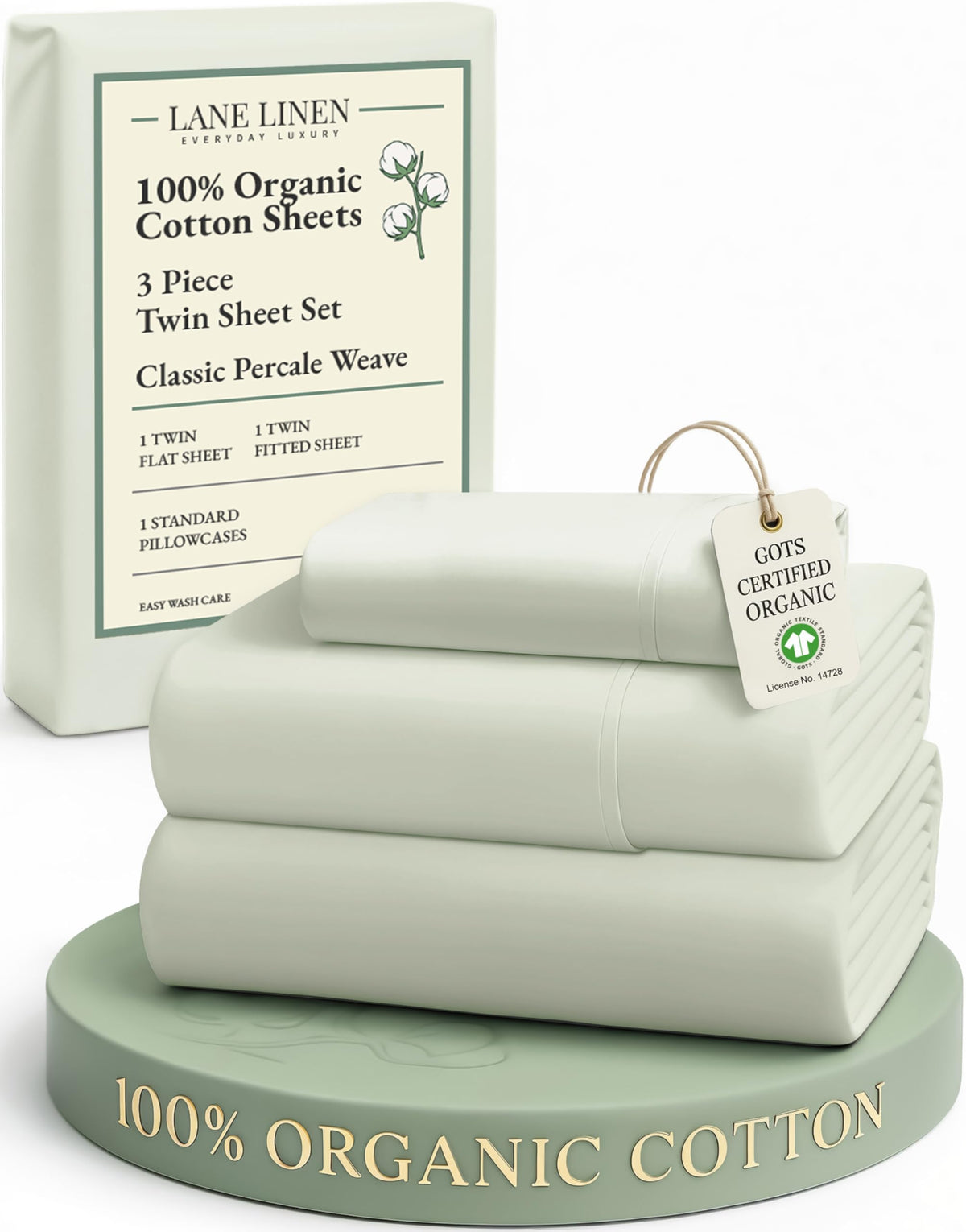 Lane Linen twin sheets percale soft – crisp, breathable comfort for restful nights.