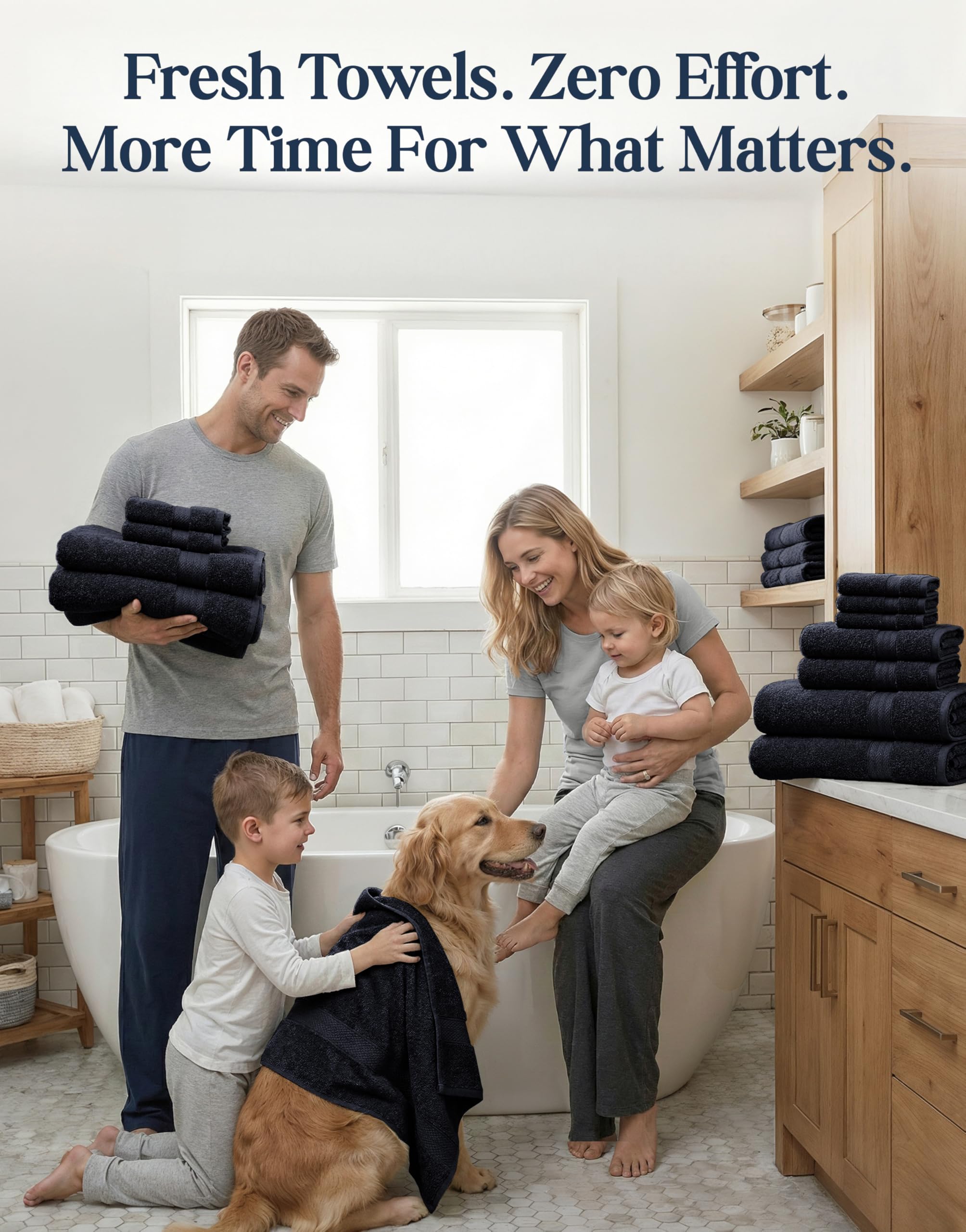 Lane Linen washcloths (12x12) ideal for gentle cleansing and family's routine.