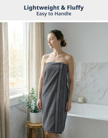 Lane Linen washcloths in cool grey provide gentle cleansing for delicate faces.