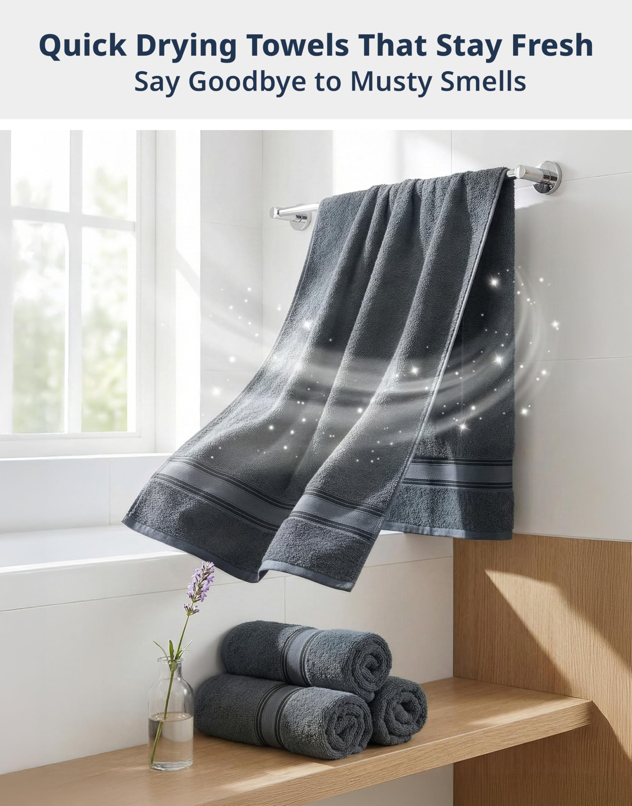 Lane Linen color-retention after multiple washes shows vibrant towels.