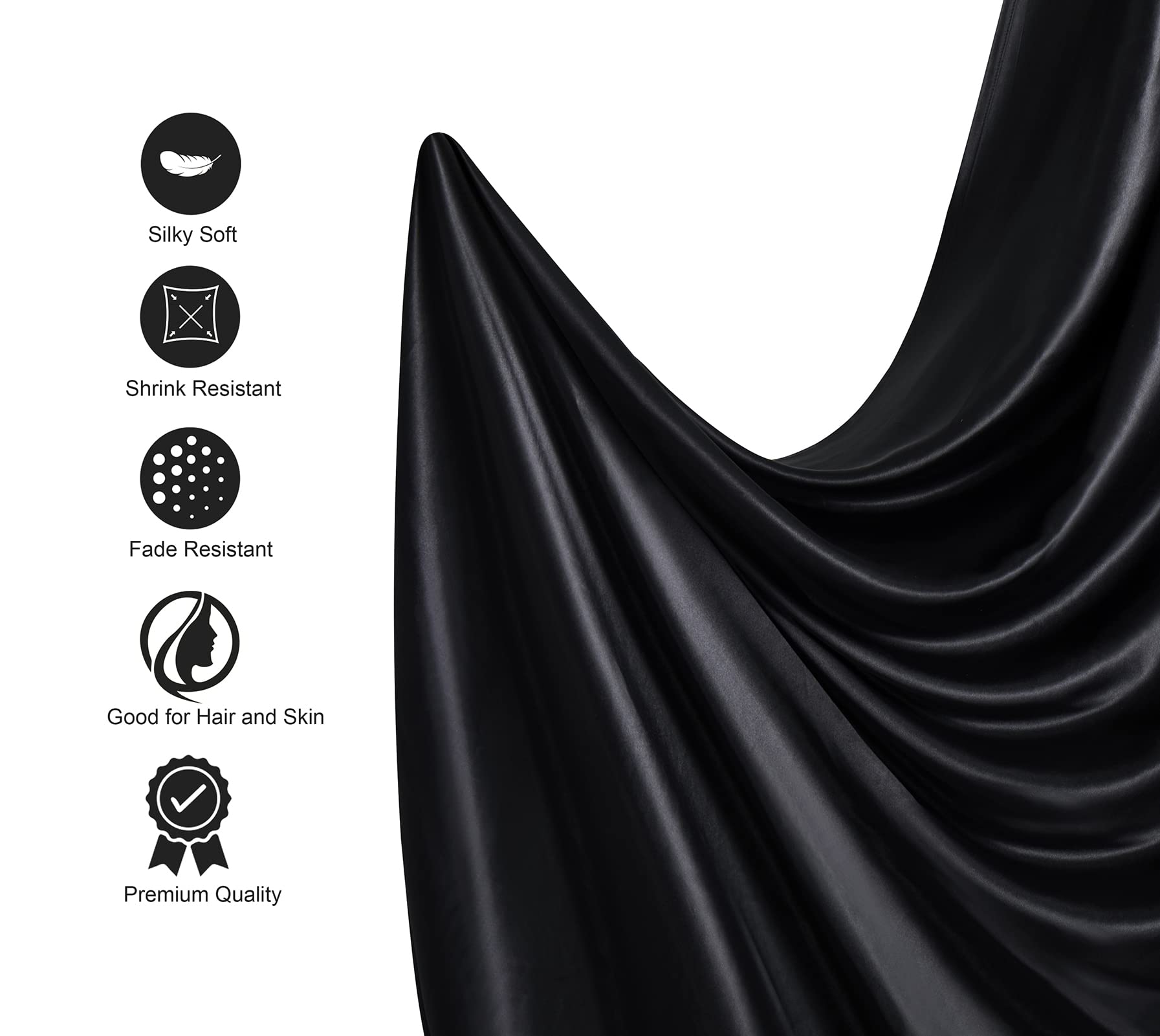 Lanest Housing Silk Satin Sheets deep-pocket 14-inch fit on taller mattresses.