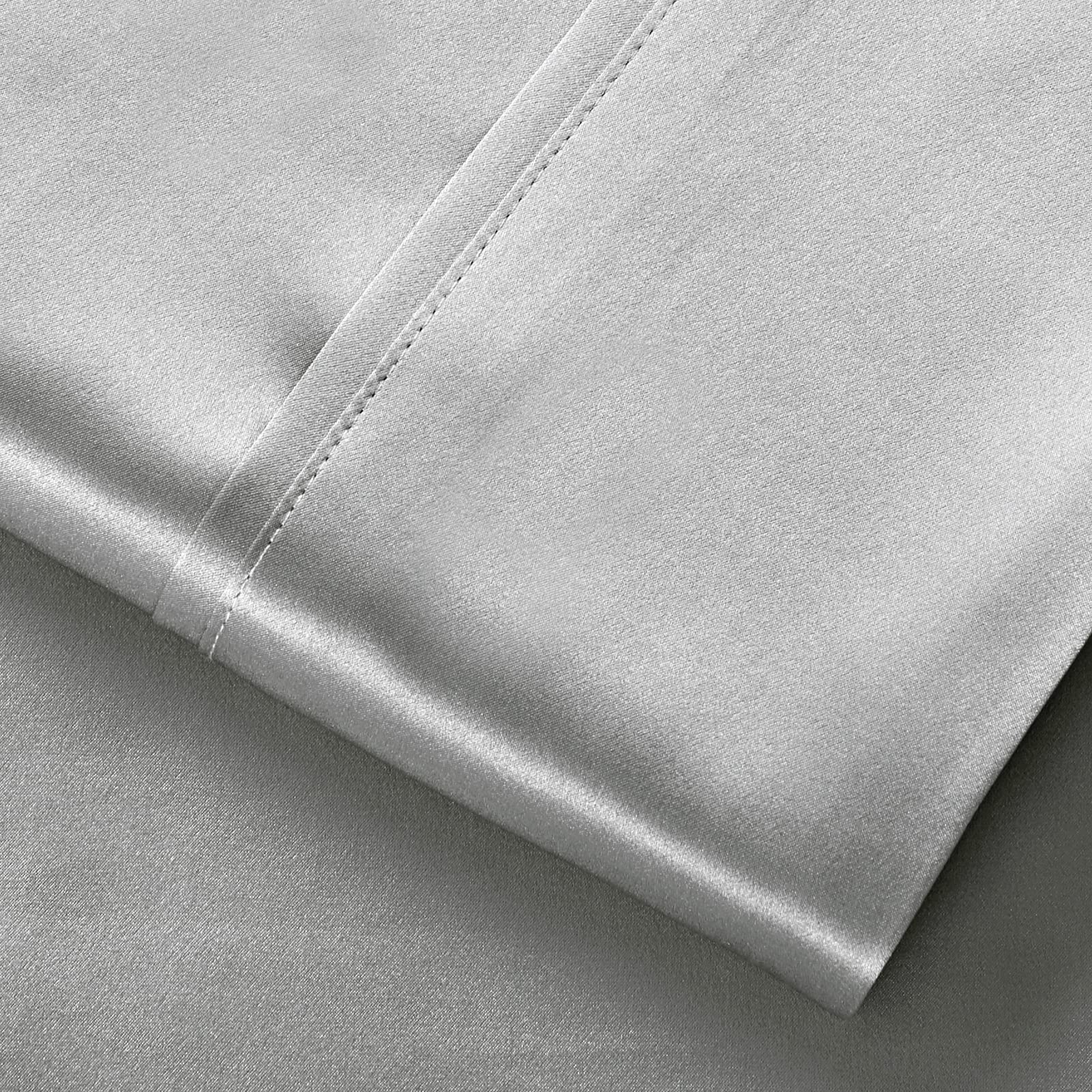 Lanest Housing Silk Satin Sheets in light gray complement any decor.