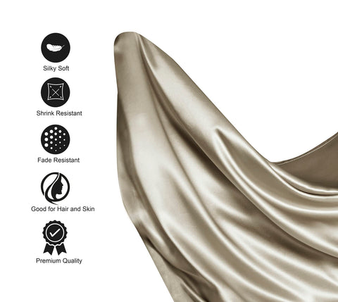 Lanest Housing Silk Satin Sheets satin texture close-up highlighting smoothness