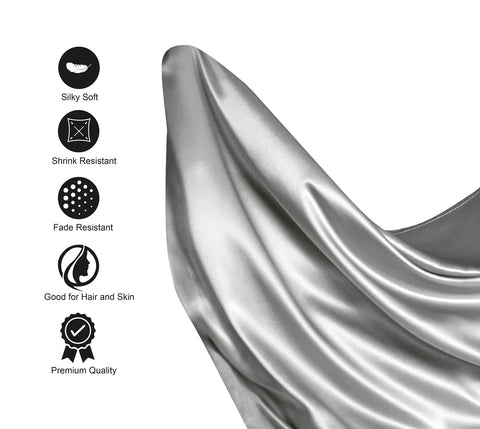 Lanest Housing Silk Satin Sheets provide skin-friendly, hypoallergenic sleep surface.