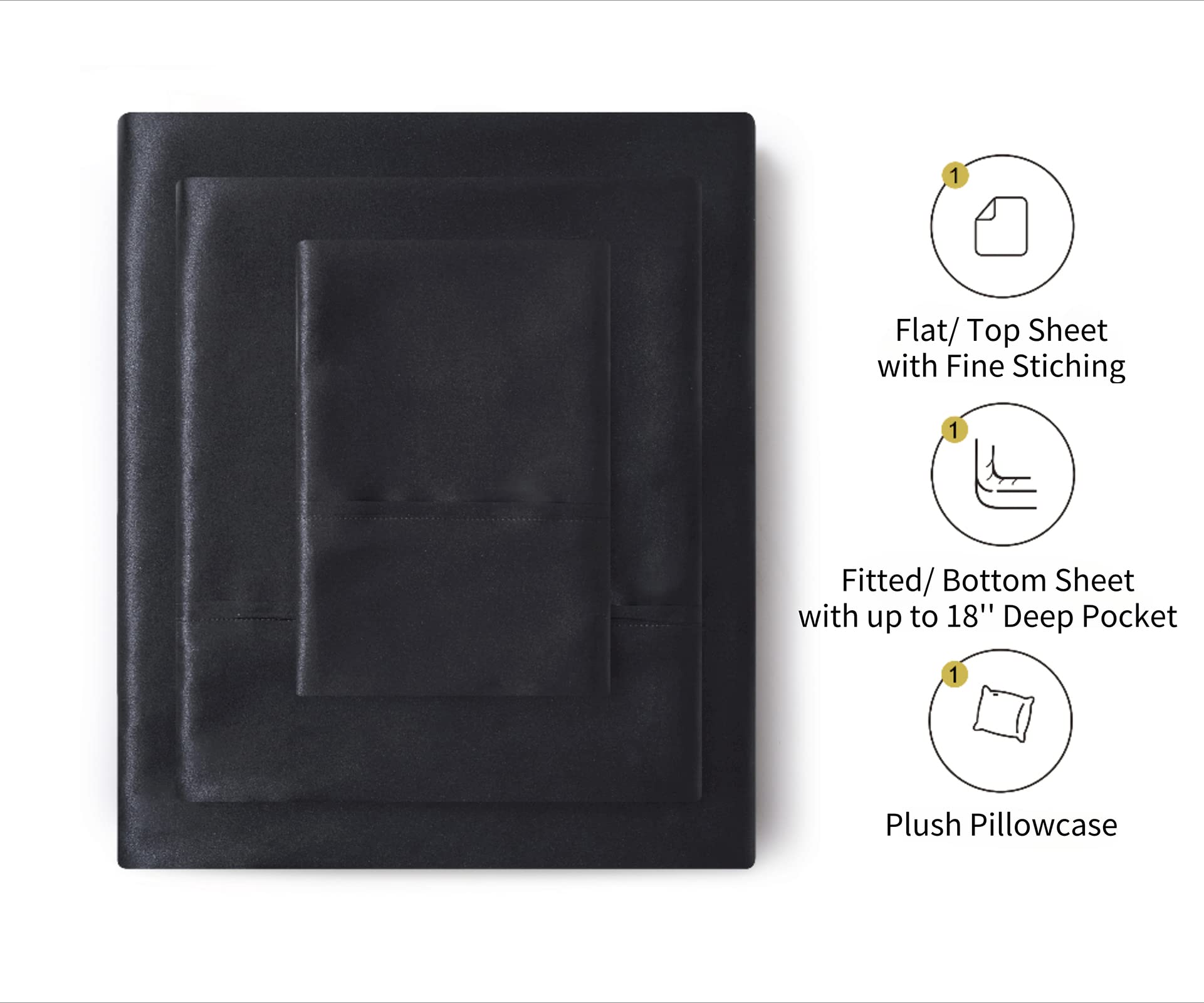 Lanest Housing Silk Satin Sheets Twin XL on bed with smooth cooling surface.