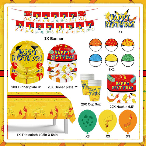 LANFUBEISI 104pcs birthday set balloons banner toppers highlighting festive decor and photo-ready moments