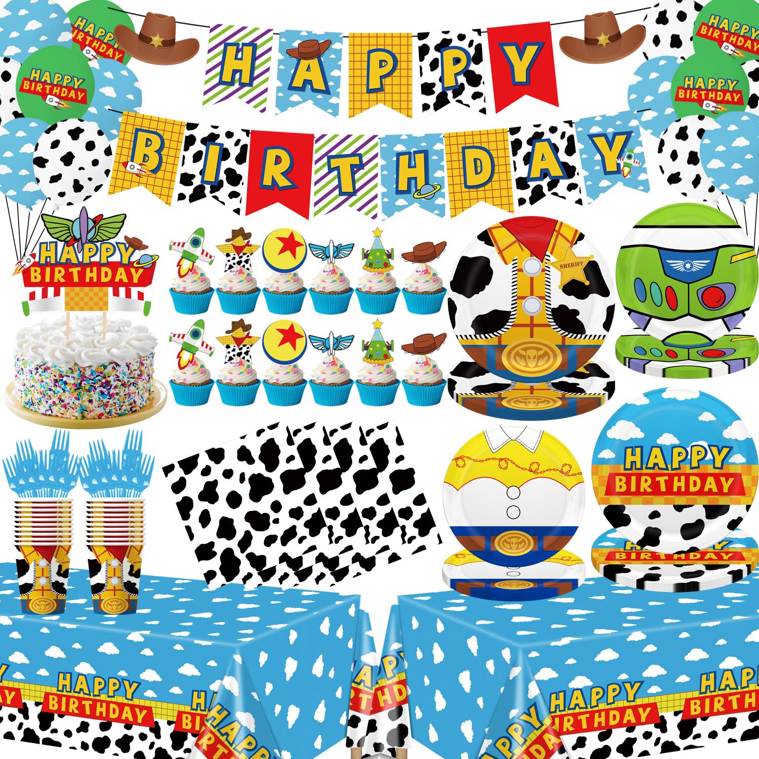 LANFUBEISI birthday banner brightens the party backdrop for photos.