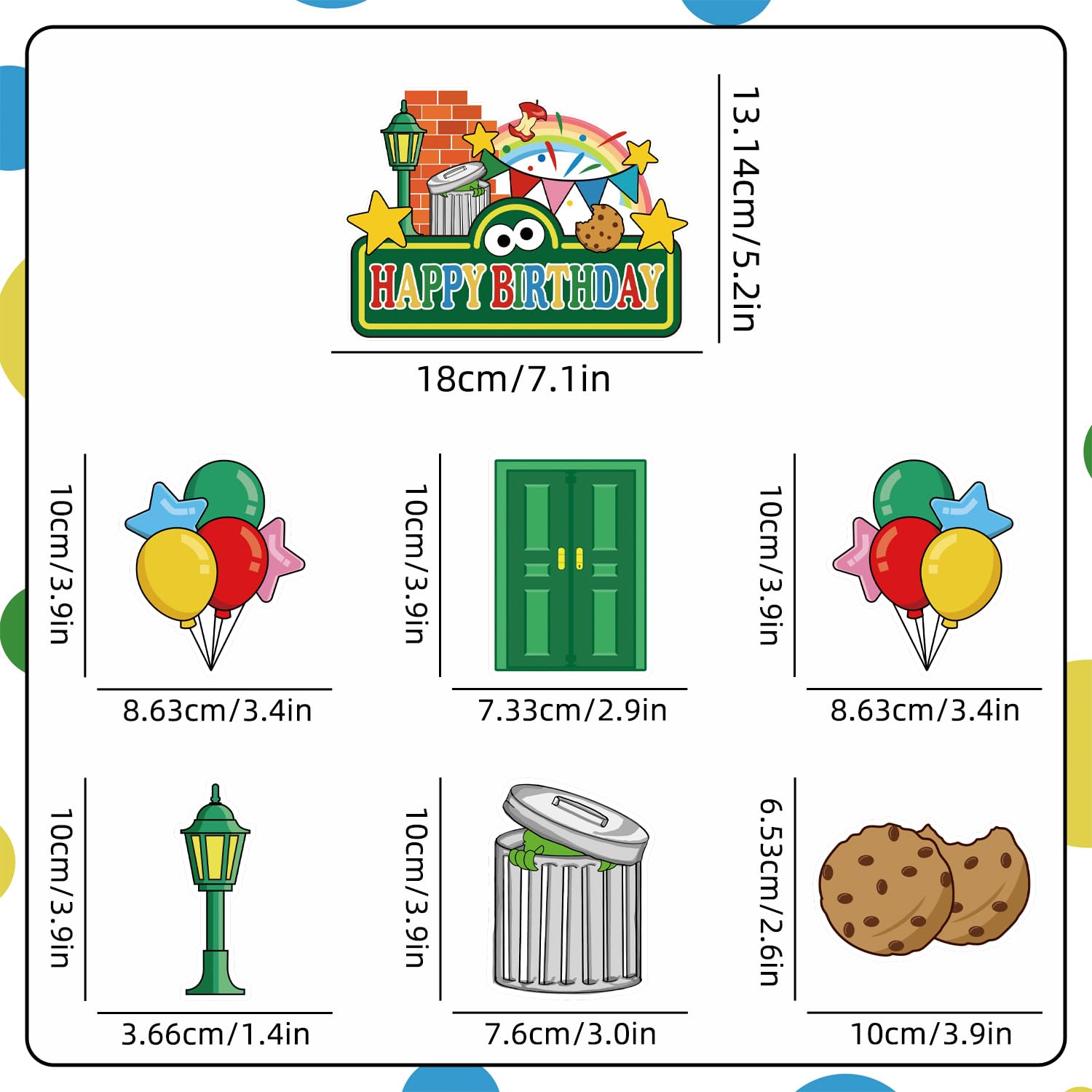 LANFUBEISI birthday balloons provide bright color accents for celebrations.