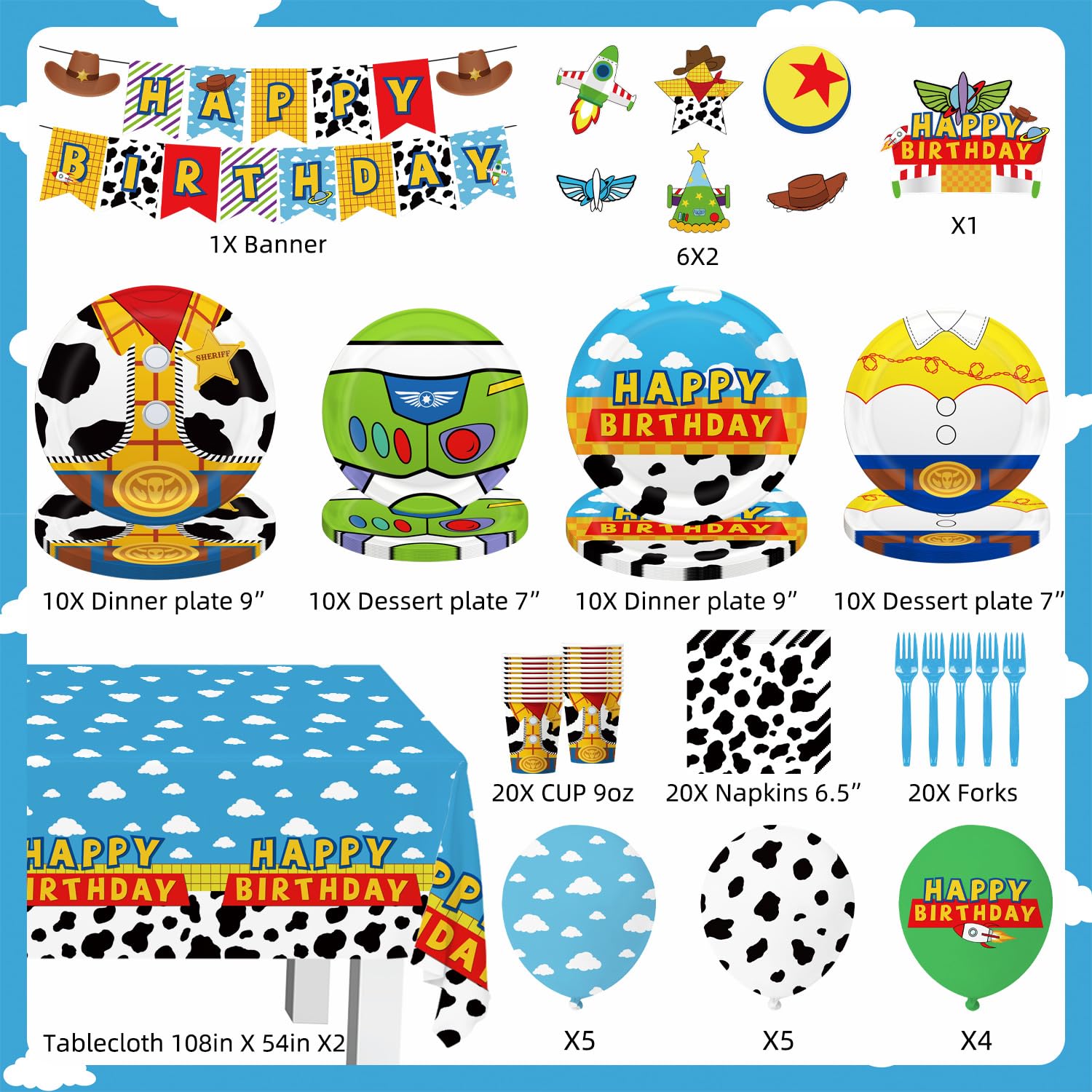 LANFUBEISI cake toppers decorate desserts with cute focal designs.