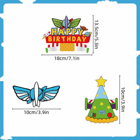LANFUBEISI cupcake toppers decorate treats with playful birthday motifs.