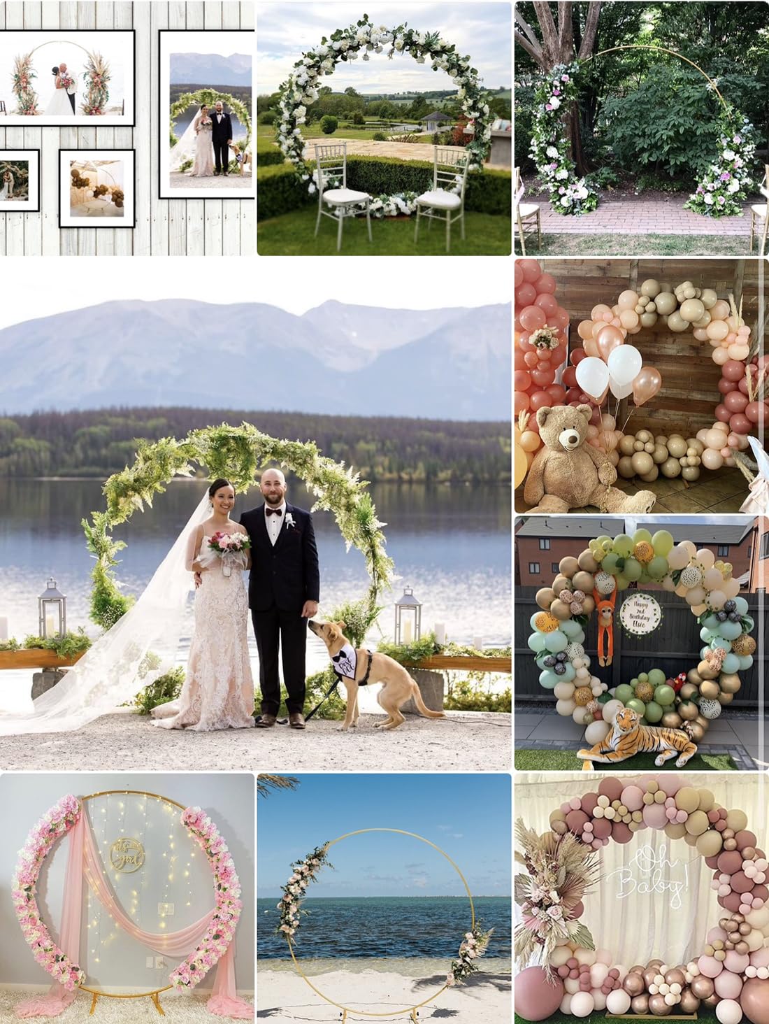LANGXUN gold arch creates a premium photo background for memories.