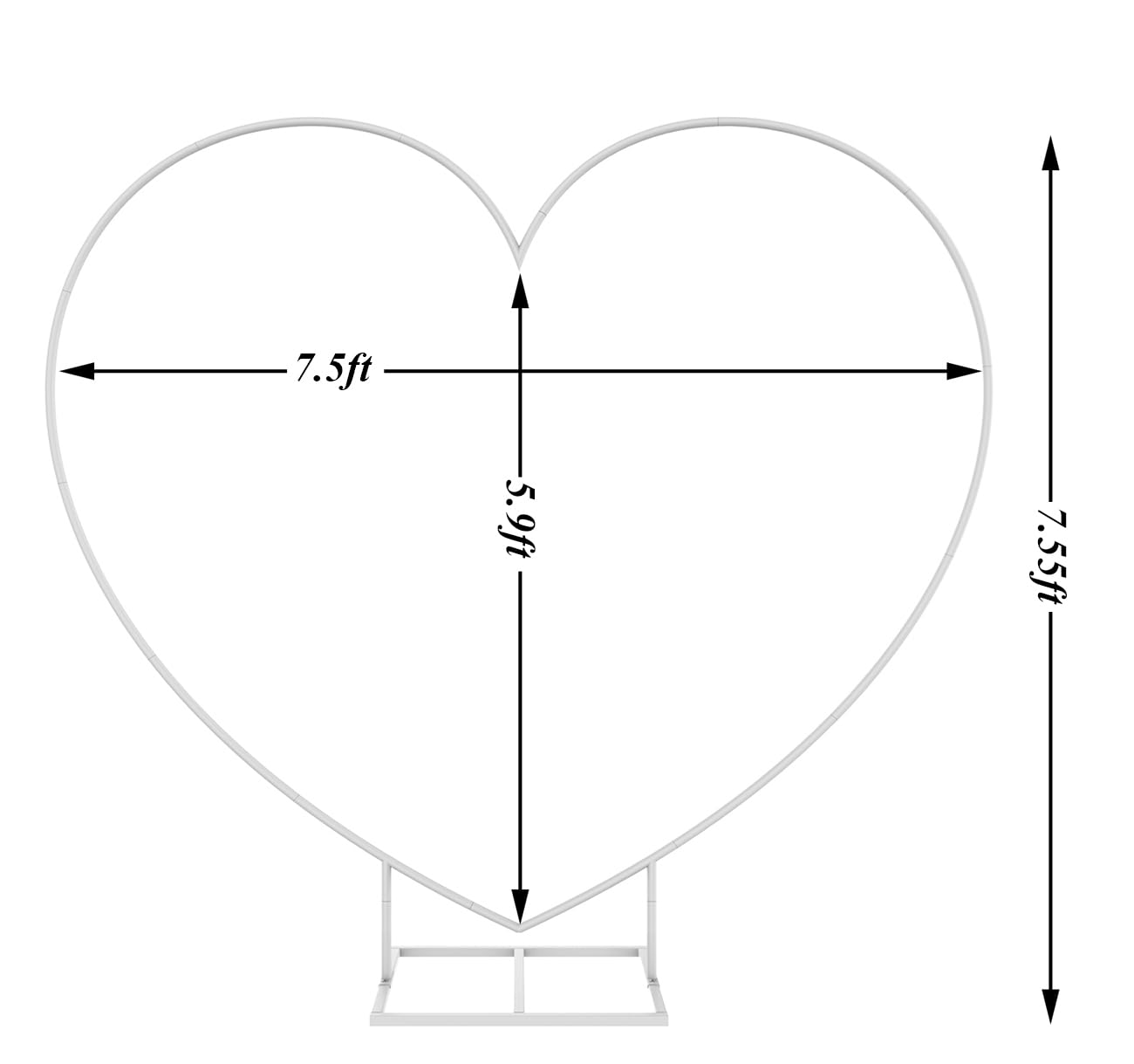LANGXUN heart arch base stand providing sturdy backdrop support for photos