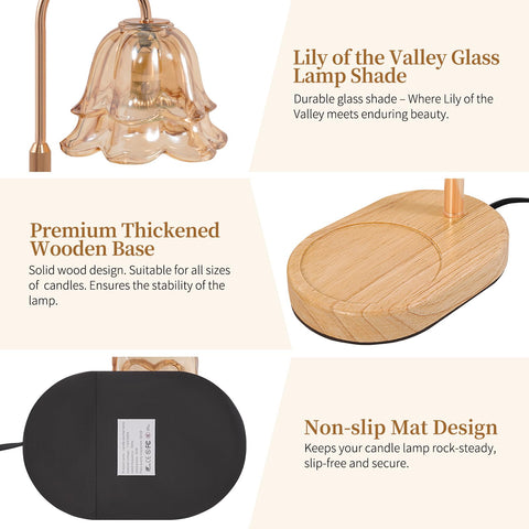 Lanhado glass shade diffuses light for ambient decor