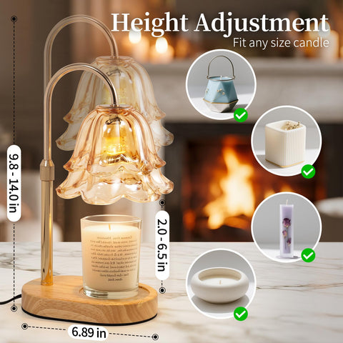 Lanhado timer and dimmer feature for precise melting and scent control