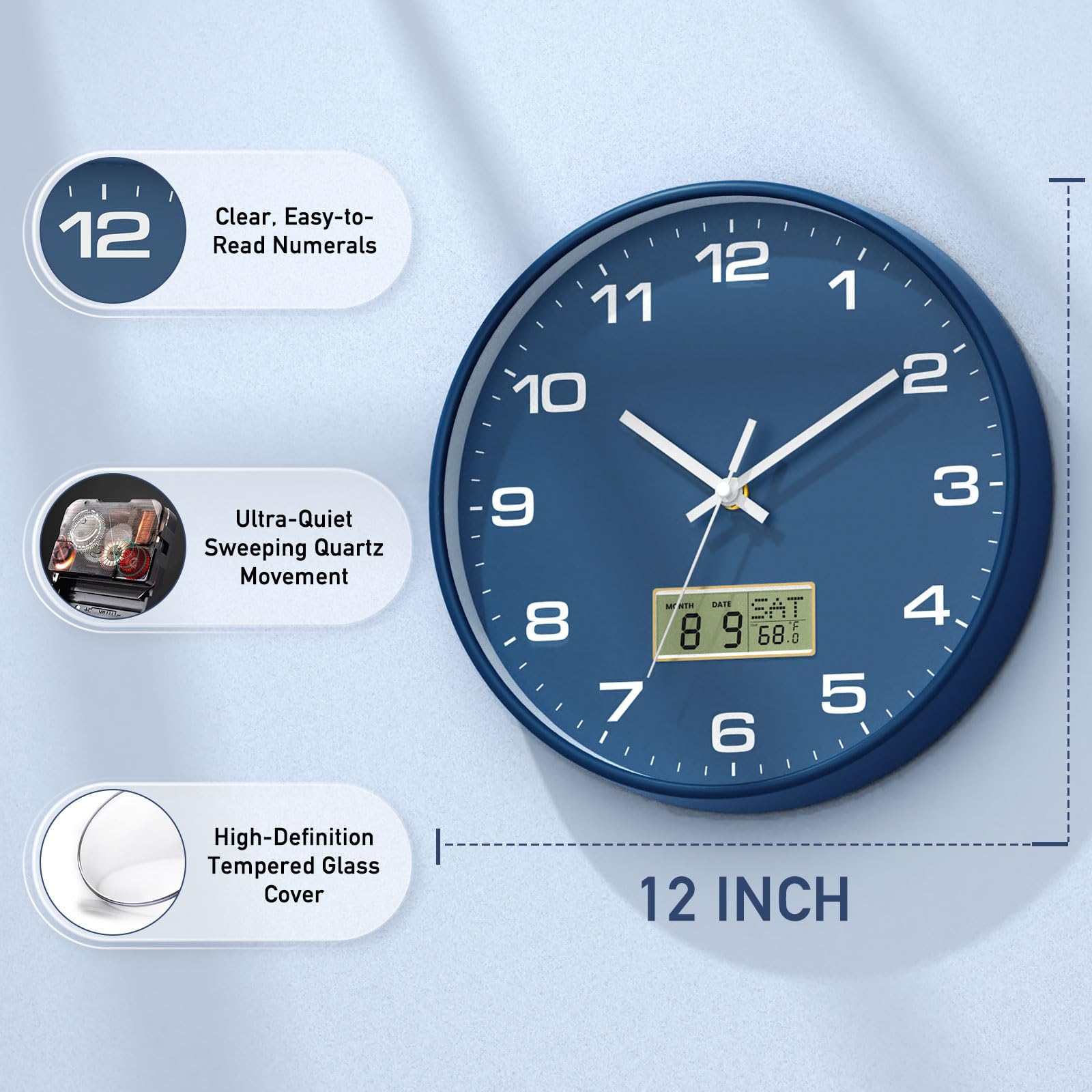 Lanktoo silent sweep movement delivers a tick-free experience in quiet spaces.